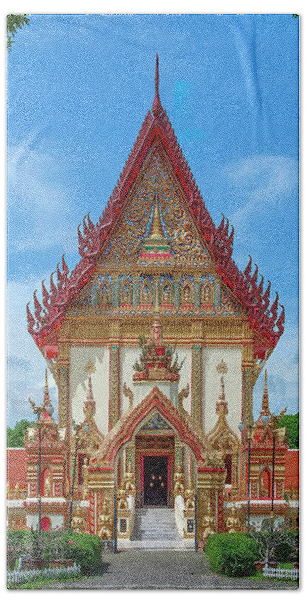 Scenic Beach Towel featuring the photograph Wat Si Thep Pradittharam Phra Ubosot DTHNP0276 by Gerry Gantt