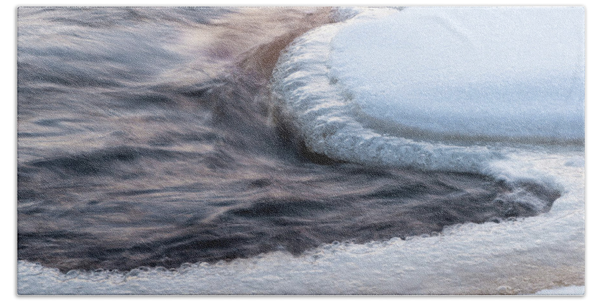 Water Beach Towel featuring the photograph Water and Ice by Thomas Kast