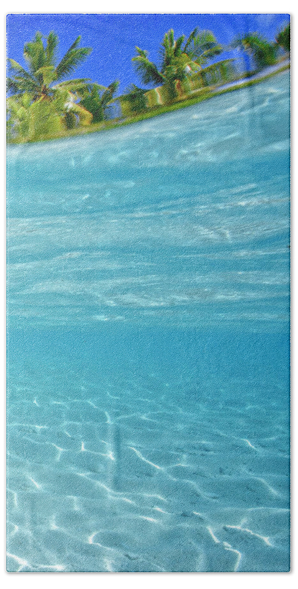 Ocean Beach Towel featuring the photograph Water and sky triptych - 3 of 3 by Artesub