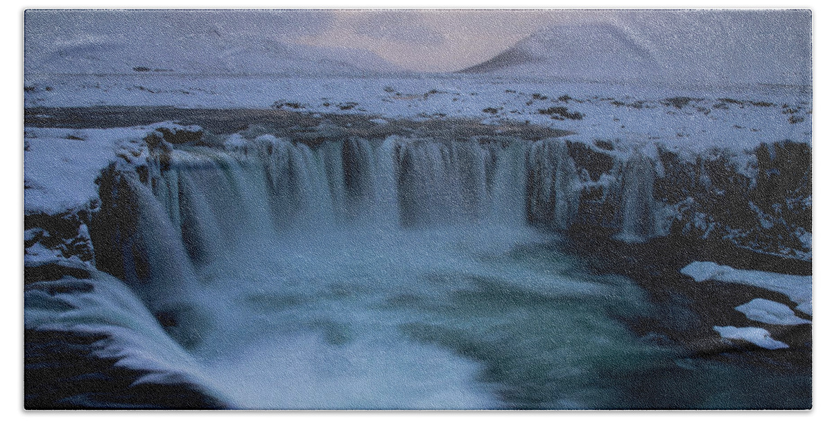 Godafoss Beach Towel featuring the photograph North Of Eden - Godafoss Waterfall, Iceland by Earth And Spirit