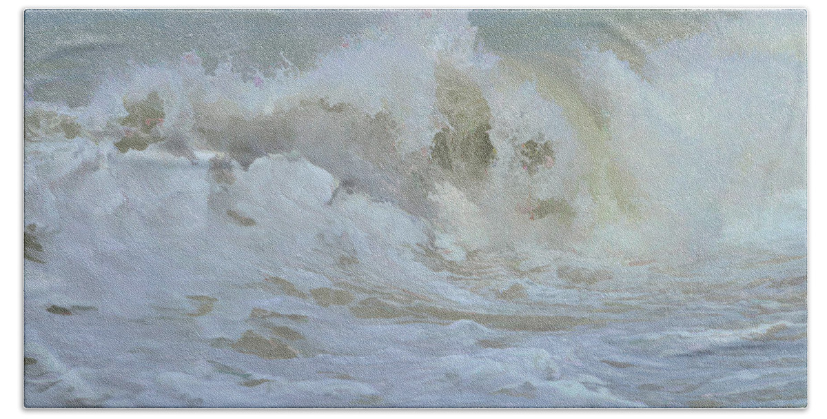 Storm Beach Towel featuring the photograph Waves II by Alison Belsan Horton