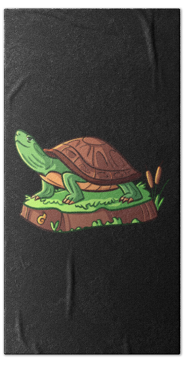 Wetland animals turtle animal Beach Towel by Norman W - Fine Art America