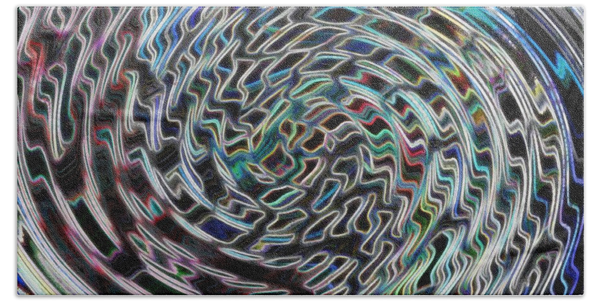 Swirl Beach Towel featuring the digital art What Are You Planning by Andy Rhodes