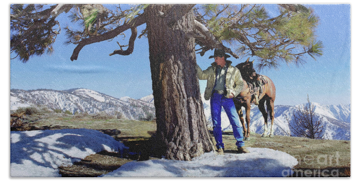 Cowboy Beach Towel featuring the photograph When I Carved Our Initials by Don Schimmel