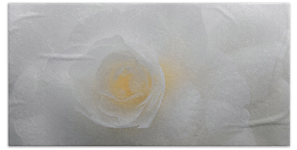 Camellia Beach Towel featuring the photograph White Camellia by Sylvia Goldkranz