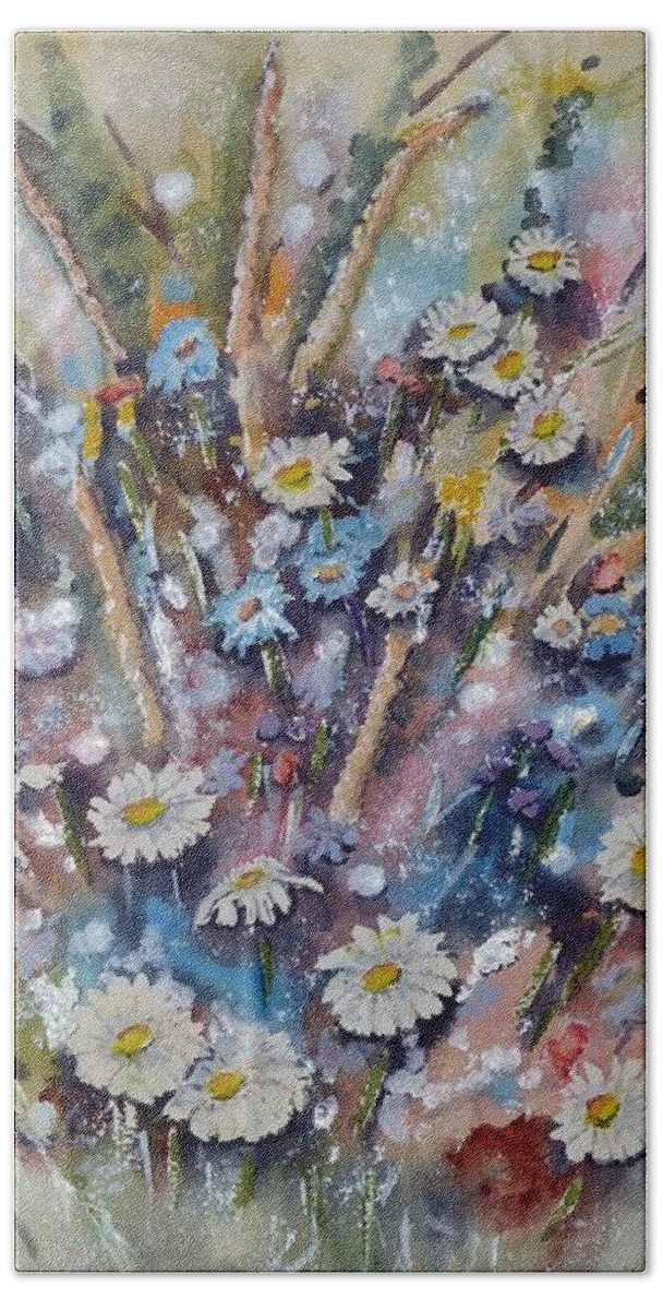 Flowers Beach Towel featuring the painting Wild Flowers by Kelly Mills