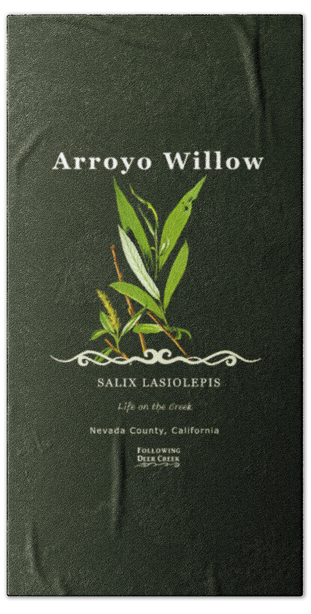 Arroyo Willow Beach Towel featuring the digital art Willow by Lisa Redfern