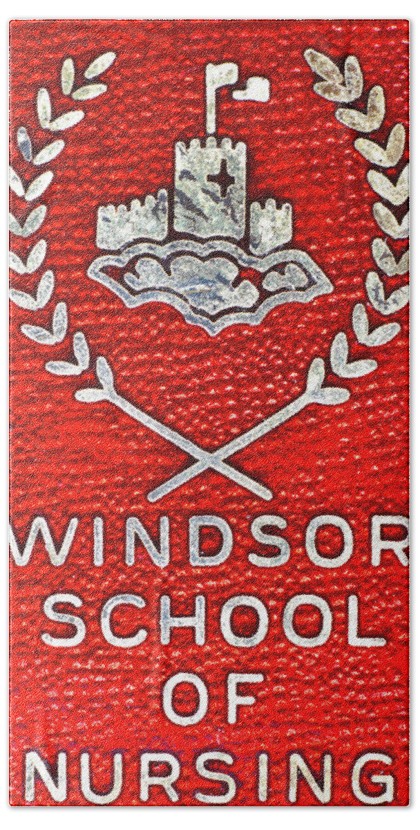 Badge Beach Towel featuring the photograph Windsor School of Nursing by Nicholas Henfrey