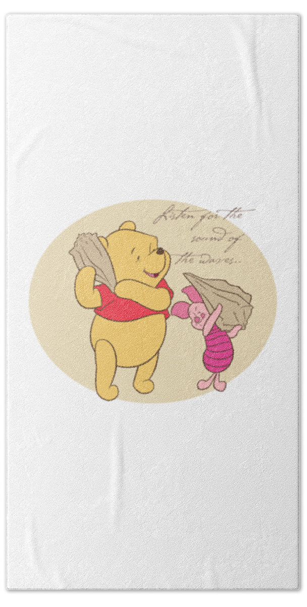 Winnie The Pooh Piglet Beach Towel by Bruce Sullivan - Pixels