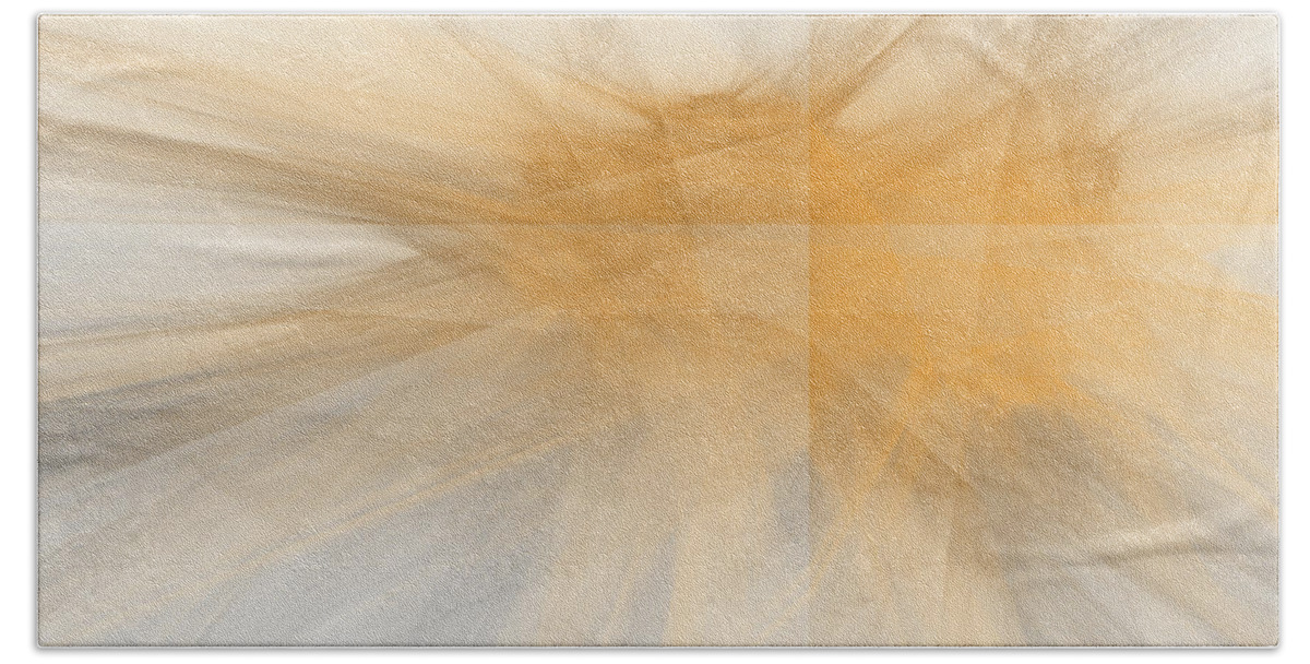 Rick Drent Beach Towel featuring the digital art Yellow Chrystalene by Rick Drent