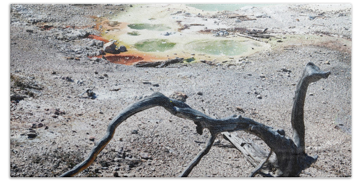 Thermal Beach Towel featuring the photograph Yellowstone Geyser Pools 2 by Marilyn Hunt