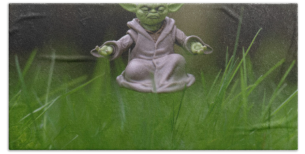 Yoda Beach Towel featuring the photograph Yoda Meditating by Matt McDonald