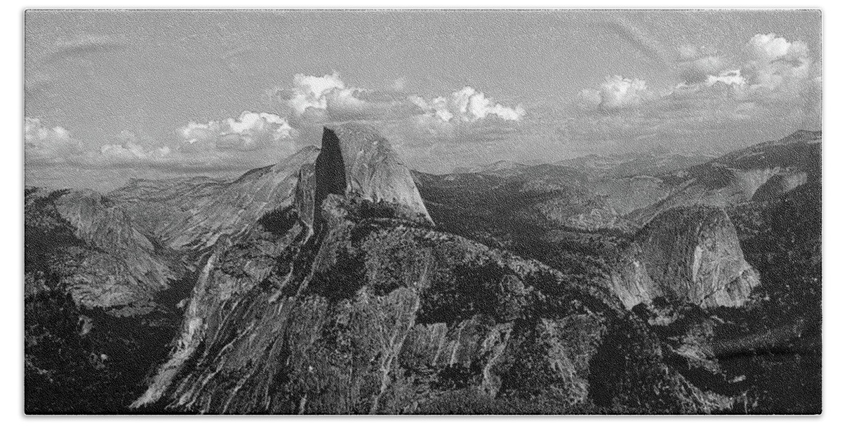 Yosemite Beach Towel featuring the photograph Yosemite in BW by Pam Rendall
