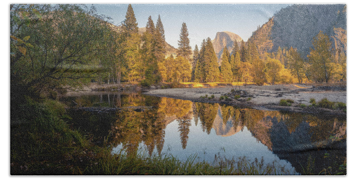 Half Dome Beach Towel featuring the photograph Yosemite's Half Dome by Laura Macky
