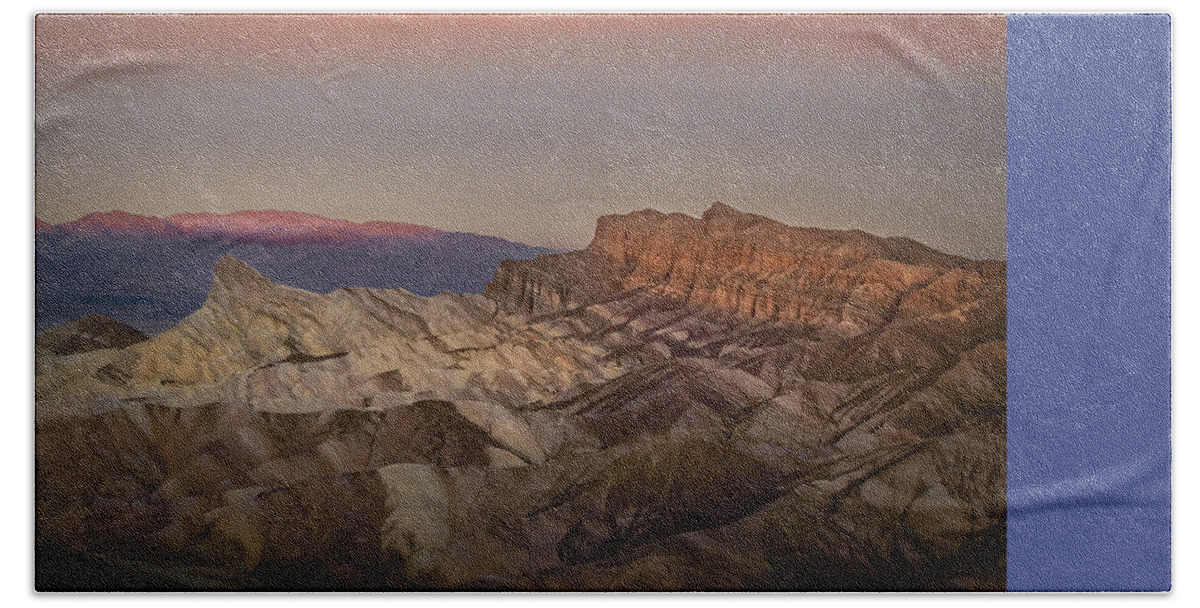 Death Valley Sunrise Beach Towel featuring the photograph Zabriskie Sunrise by Rebecca Herranen