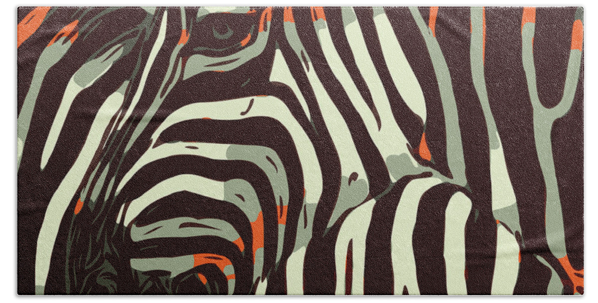 Zebras Beach Towel featuring the digital art Zebras by Susan Maxwell Schmidt