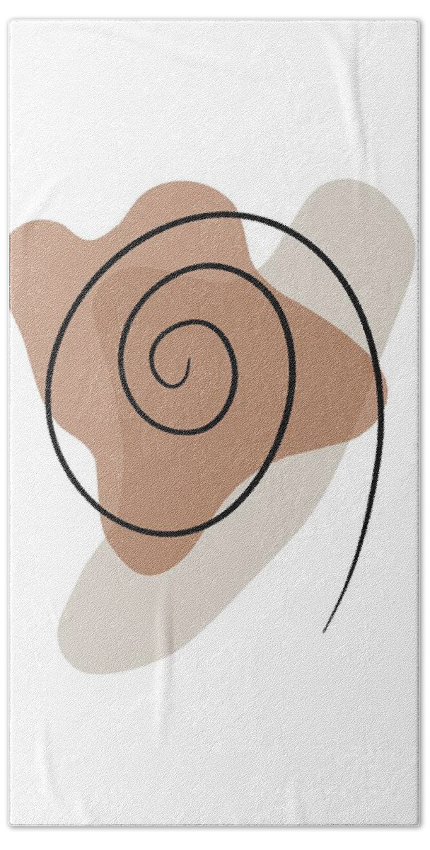 Brown Beach Towel featuring the digital art Zen Abstract 1 by Georgia Clare