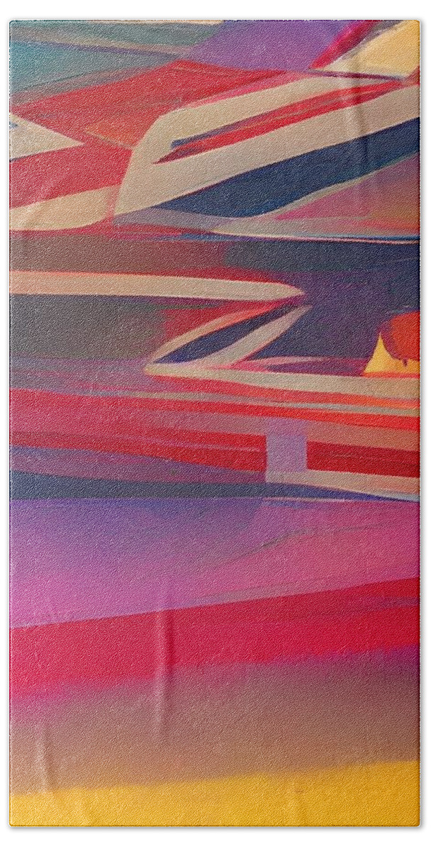  Beach Towel featuring the digital art ZigZag by Rod Turner
