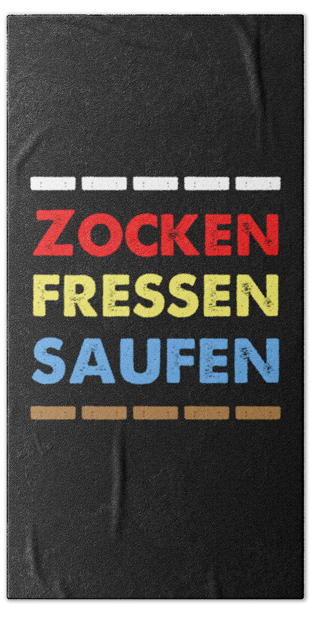 Zocken Saufen Computer Gamer Gaming Zocker Gift Beach Towel by