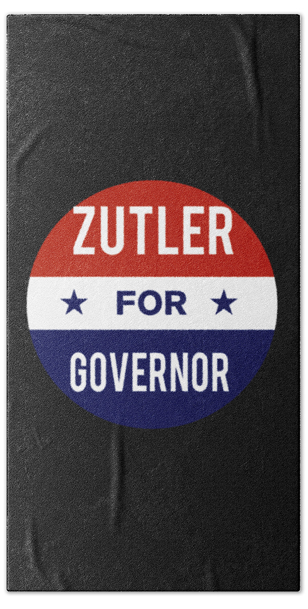 Election Beach Towel featuring the digital art Zutler For Governor by Flippin Sweet Gear