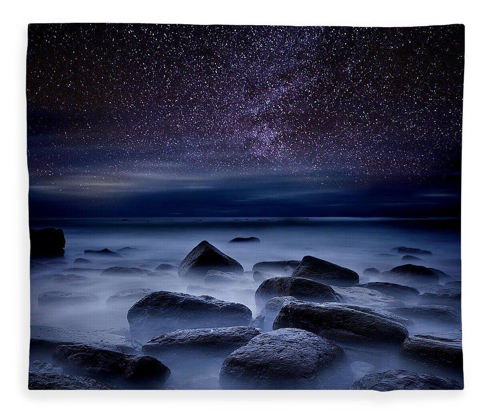 Night Fleece Blanket featuring the photograph Where dreams begin by Jorge Maia
