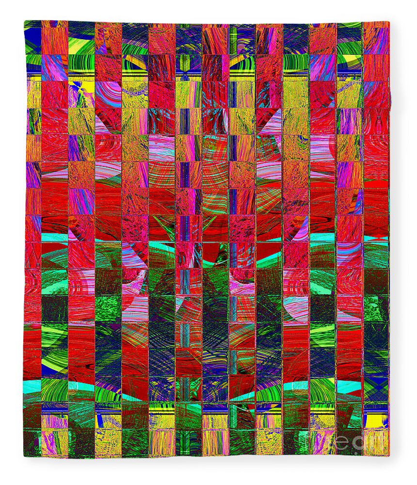 Abstract Fleece Blanket featuring the digital art 0337 Abstract Thought by Chowdary V Arikatla