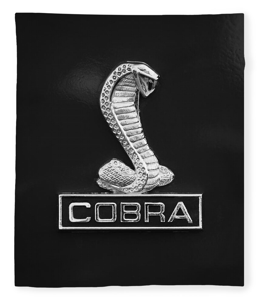 1968 Shelby Cobra Gt350 Emblem Fleece Blanket featuring the photograph 1968 Shelby Cobra GT350 Emblem by Jill Reger