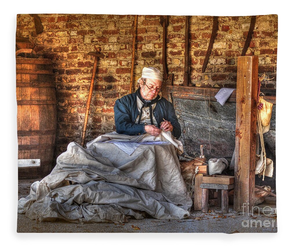 Historic Fleece Blanket featuring the photograph A Stitch In Time by Kathy Baccari