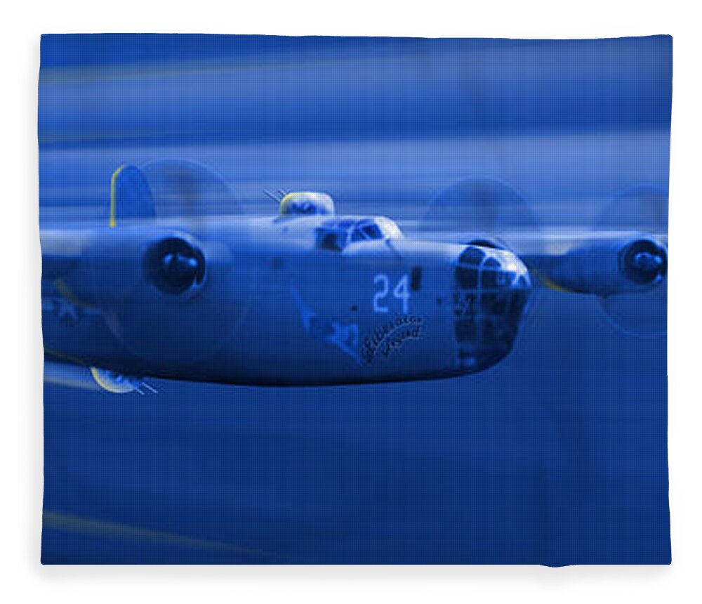 Warbirds Fleece Blanket featuring the photograph B-24 Liberator Legend by Mike McGlothlen