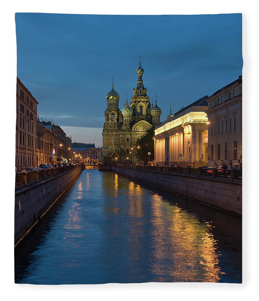 Built Structure Fleece Blanket featuring the photograph Church Of The Saviour On Spilled Blood #1 by Izzet Keribar