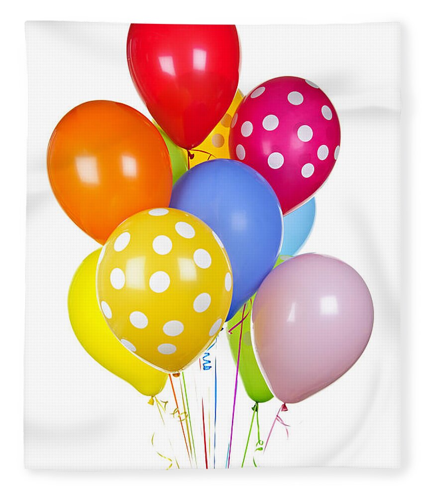 Balloons Fleece Blanket featuring the photograph Colorful balloons 1 by Elena Elisseeva