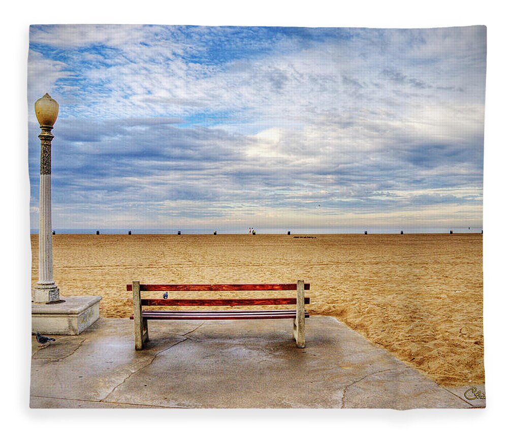 California Fleece Blanket featuring the photograph Early Morning at the Beach by Chuck Staley