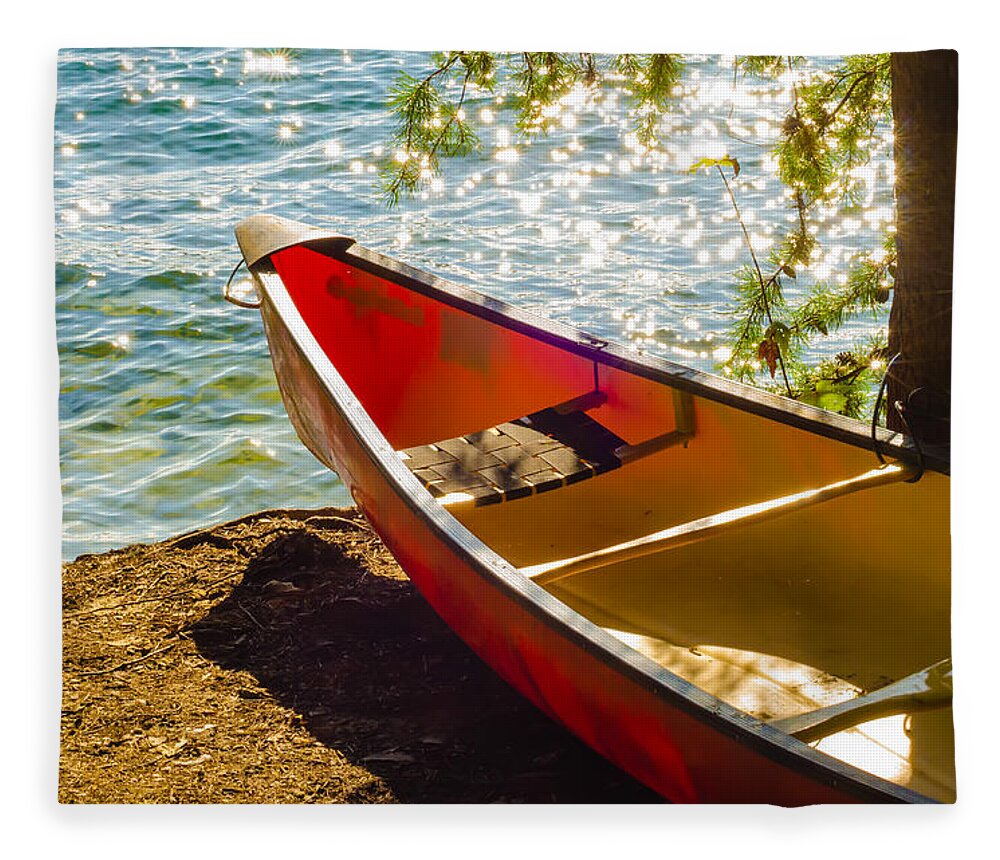 Activity Fleece Blanket featuring the photograph Kayak By The Water #1 by Alex Grichenko