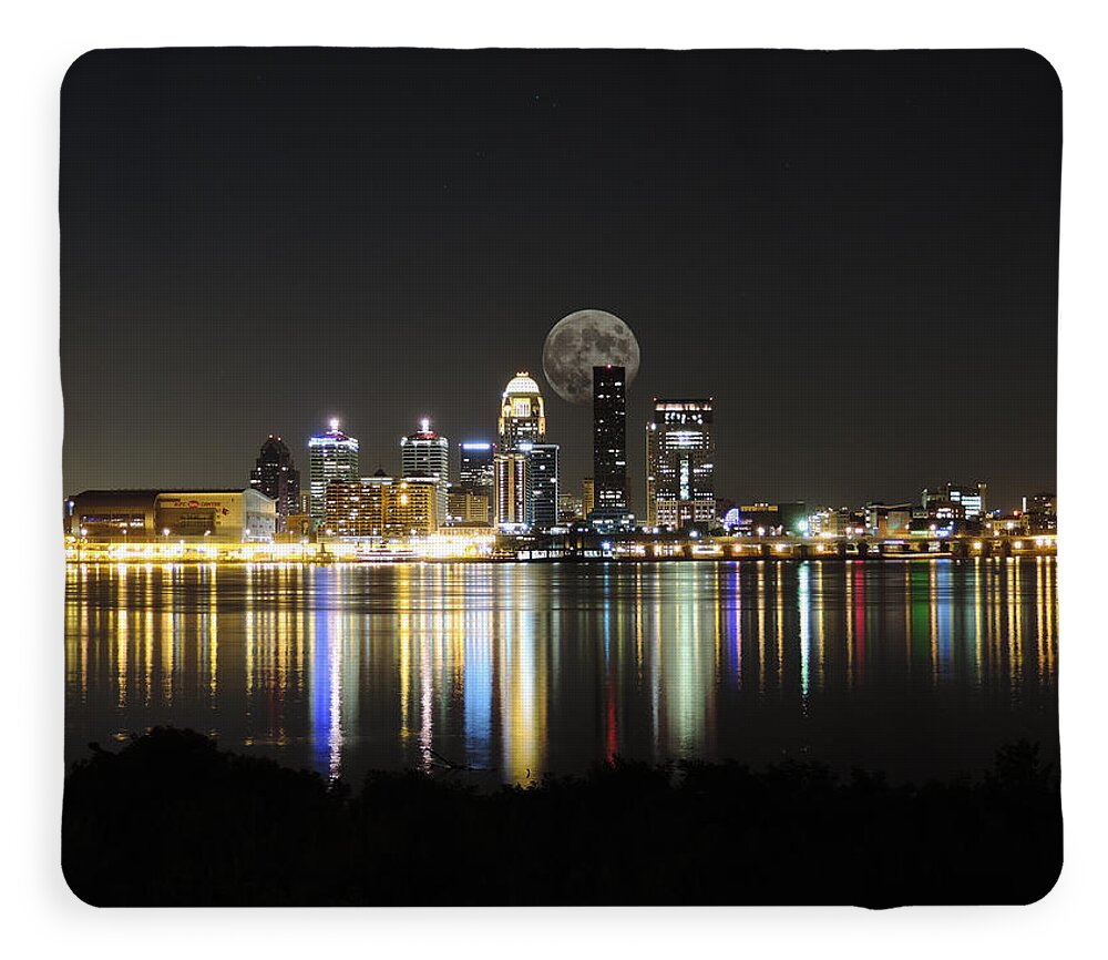 Louisville with the Moon Fleece Blanket