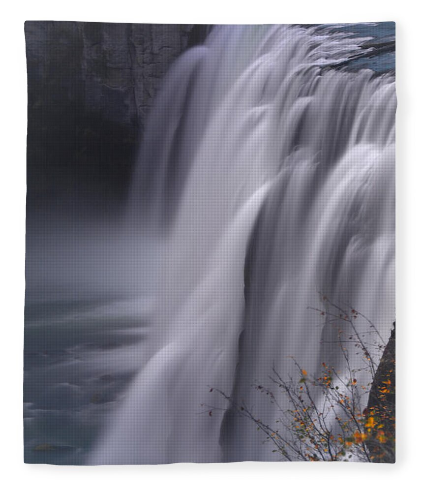 Mesa Falls Fleece Blanket featuring the photograph Mesa Falls by Raymond Salani III