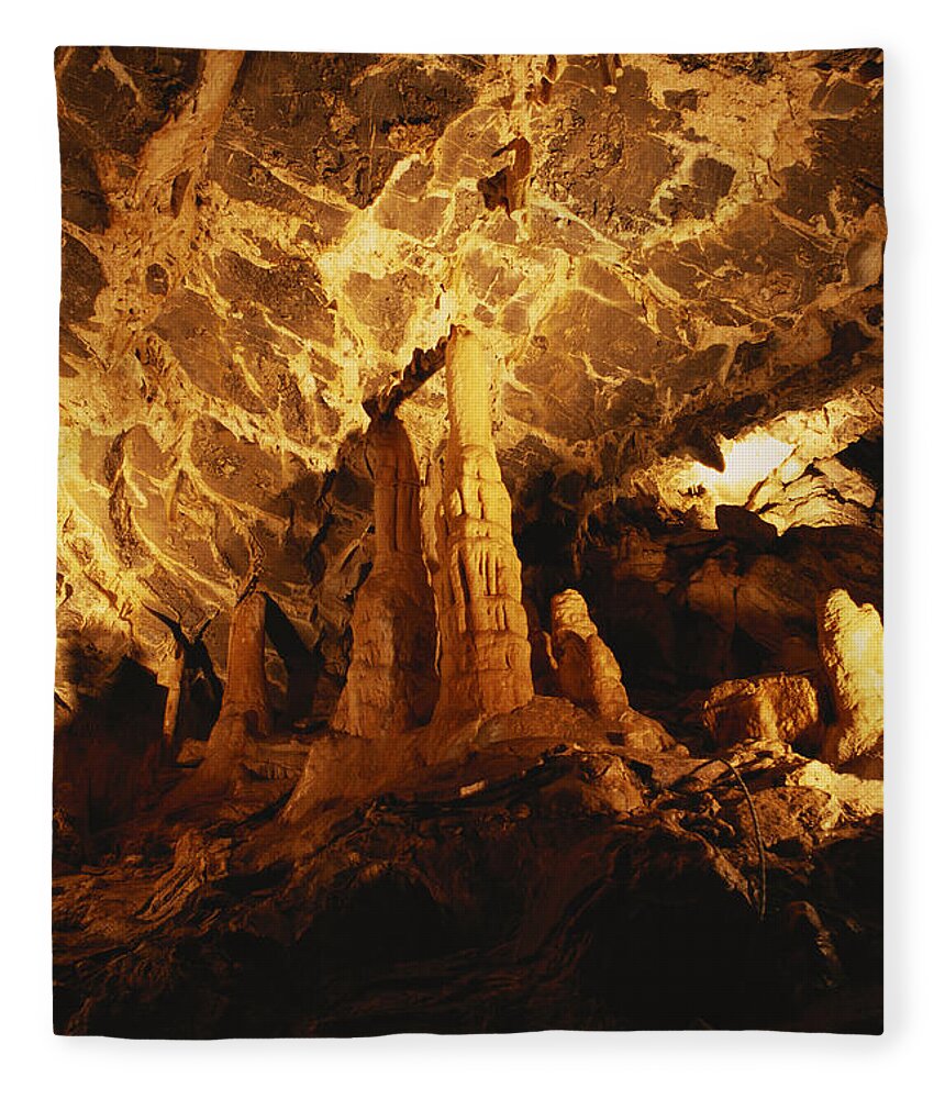 Minnetonka Cave Fleece Blanket featuring the photograph Minnetonka Cave by William H. Mullins