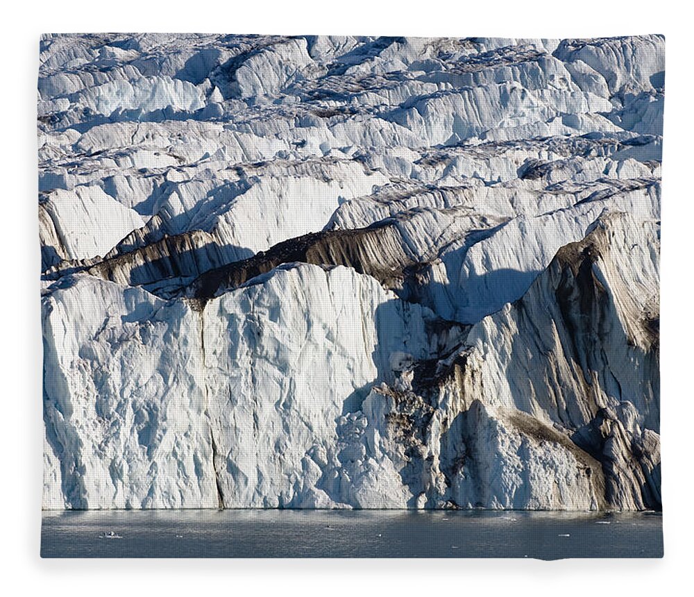 Feb0514 Fleece Blanket featuring the photograph Monaco Glacier Liefdefjorden Norway #1 by Konrad Wothe