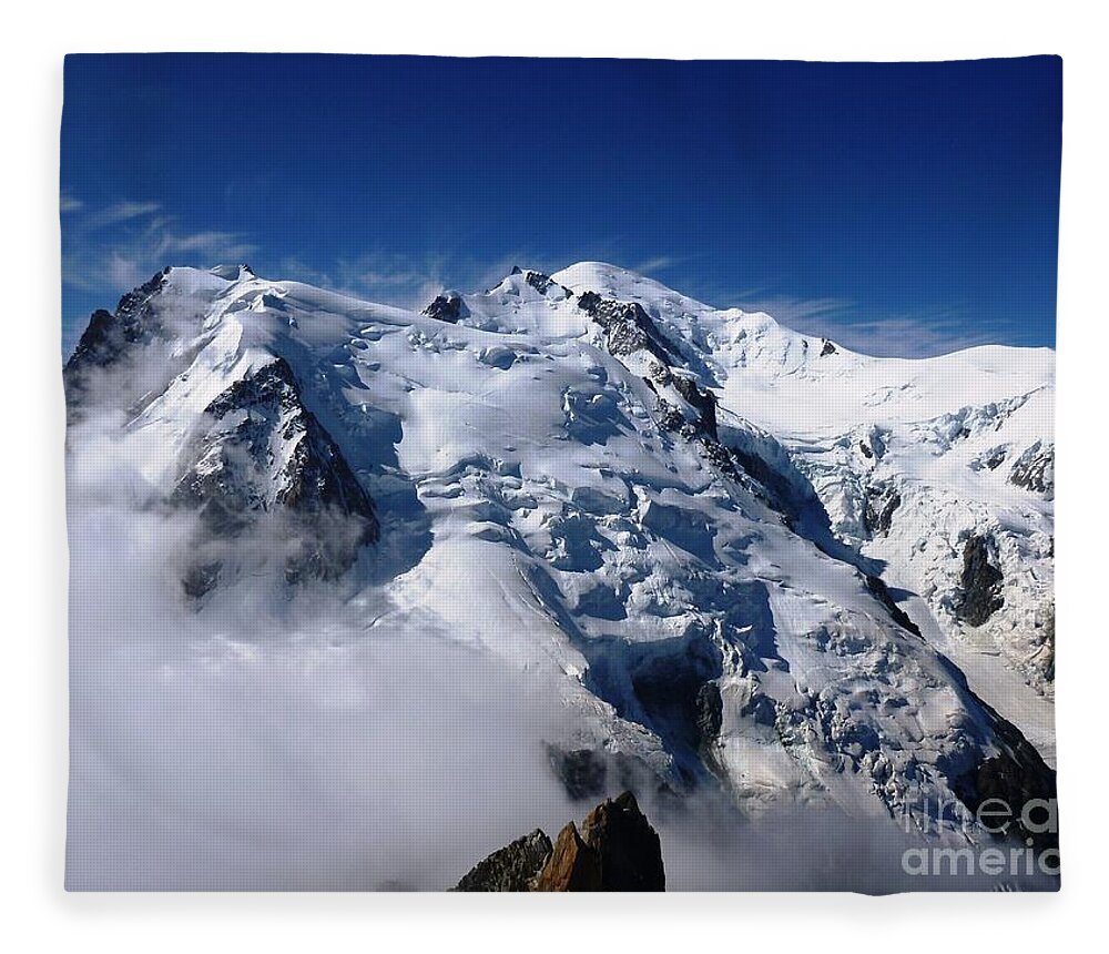 Mountain Fleece Blanket featuring the photograph Mont Blanc - France #1 by Cristina Stefan