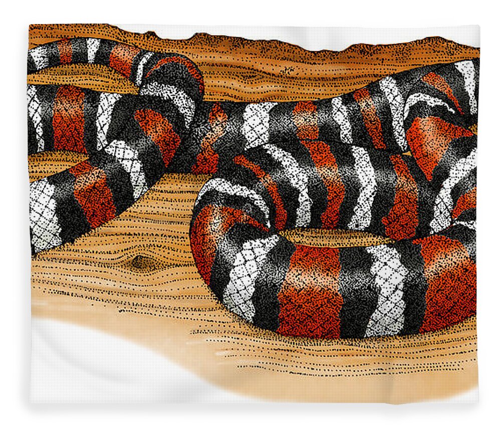 Art Fleece Blanket featuring the photograph Mountain Kingsnake by Roger Hall
