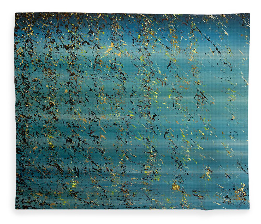 Derek Kaplan Art Fleece Blanket featuring the painting My Own Sunshine #2 by Derek Kaplan