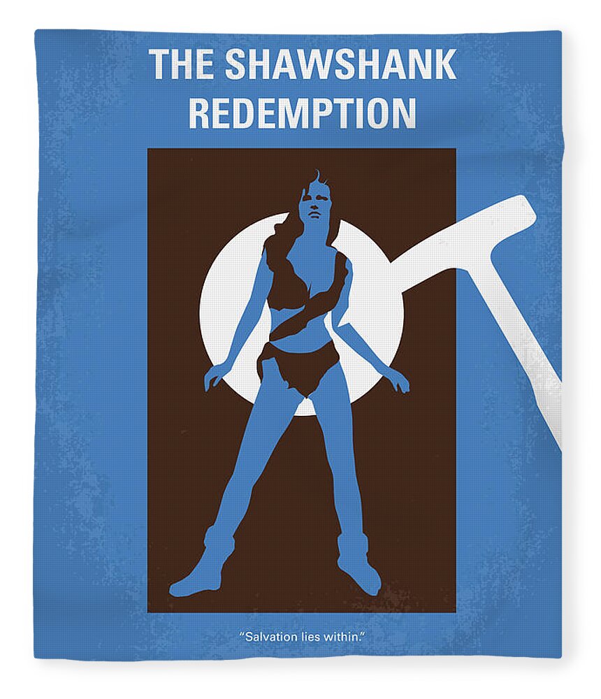 The Shawshank Redemption Fleece Blanket featuring the digital art No246 My THE SHAWSHANK REDEMPTION minimal movie poster by Chungkong Art