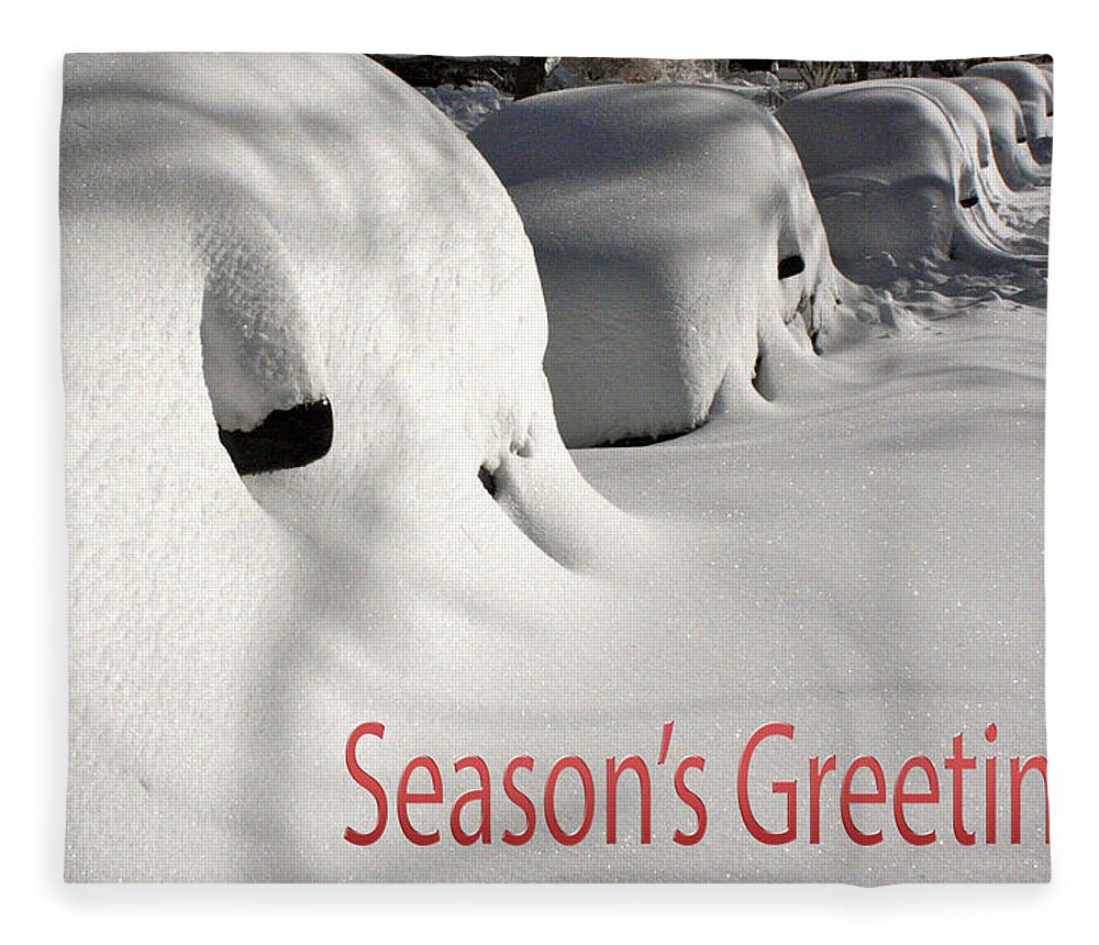 Season's Greetings Fleece Blanket featuring the photograph Season's Greetings #1 by Stuart Litoff