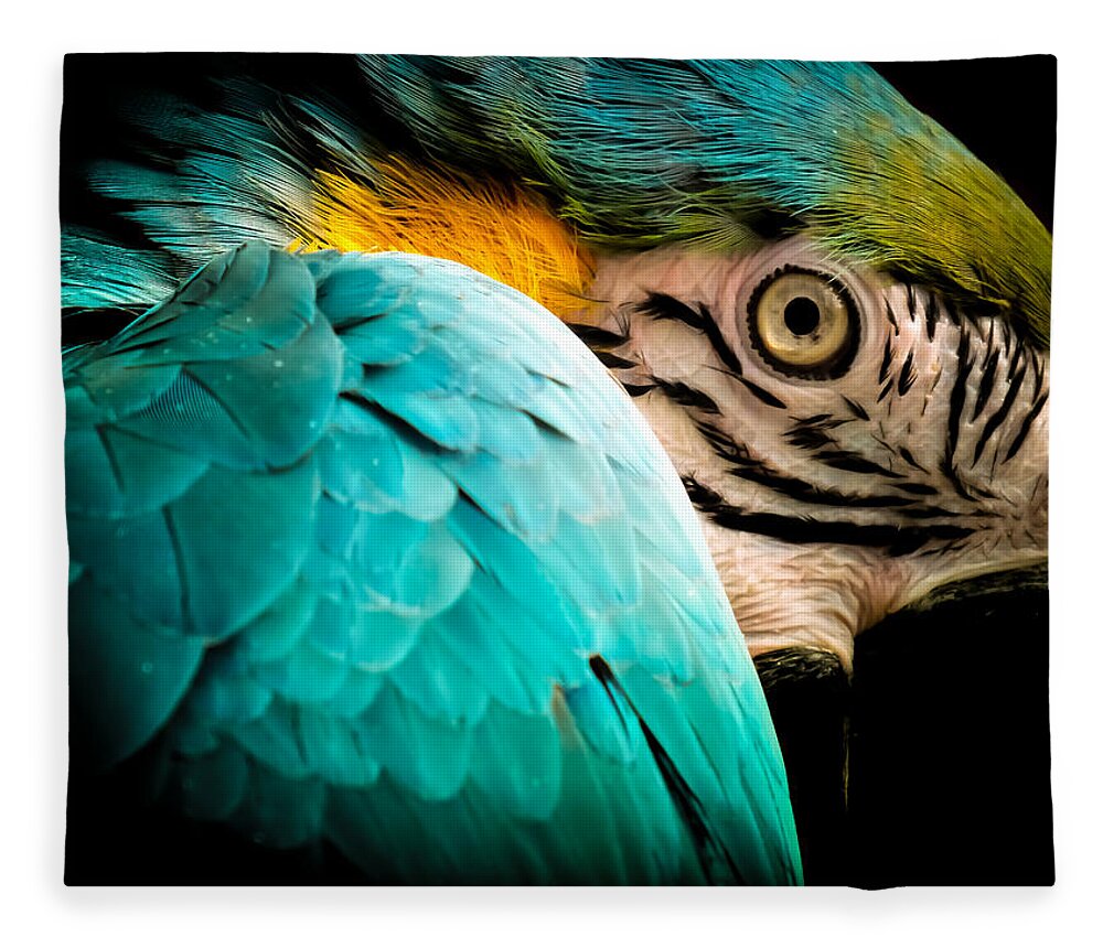 Macaws Fleece Blanket featuring the photograph Sleeping Beauty by Karen Wiles