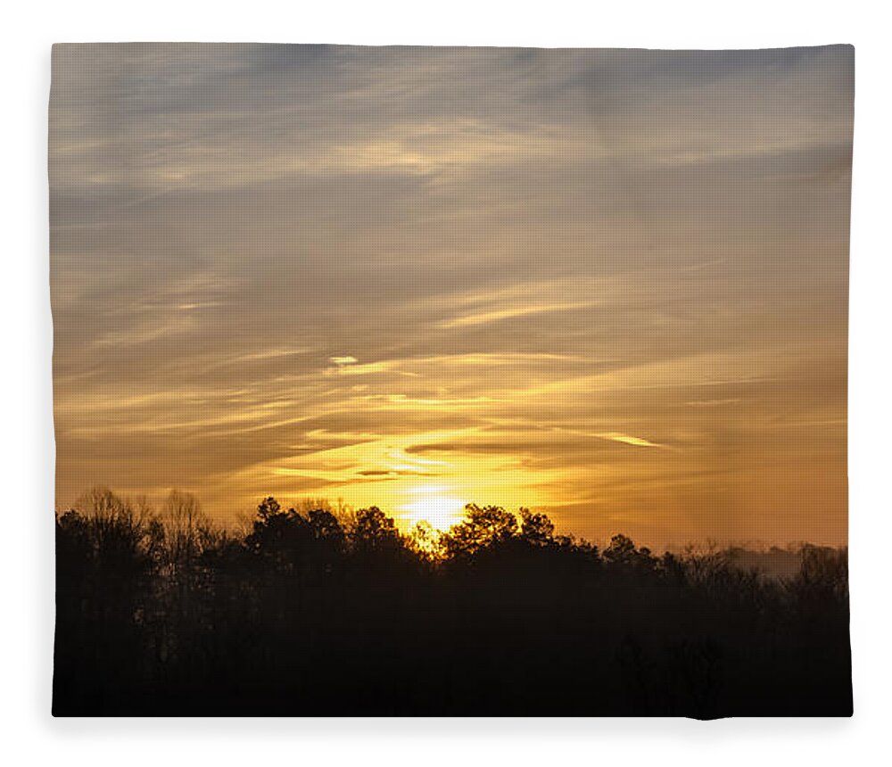 Sunrise Fleece Blanket featuring the photograph Sunrise #1 by Holden The Moment