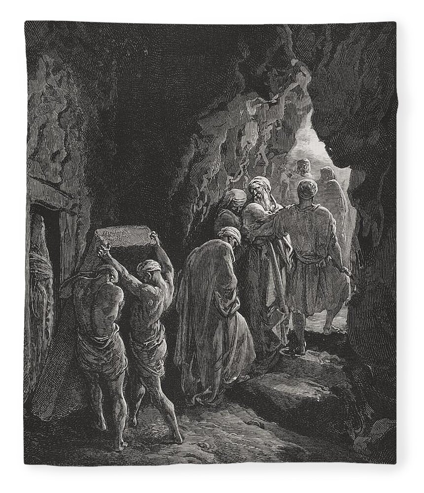 The Burial of Sarah Fleece Blanket by Gustave Dore - Fine Art America