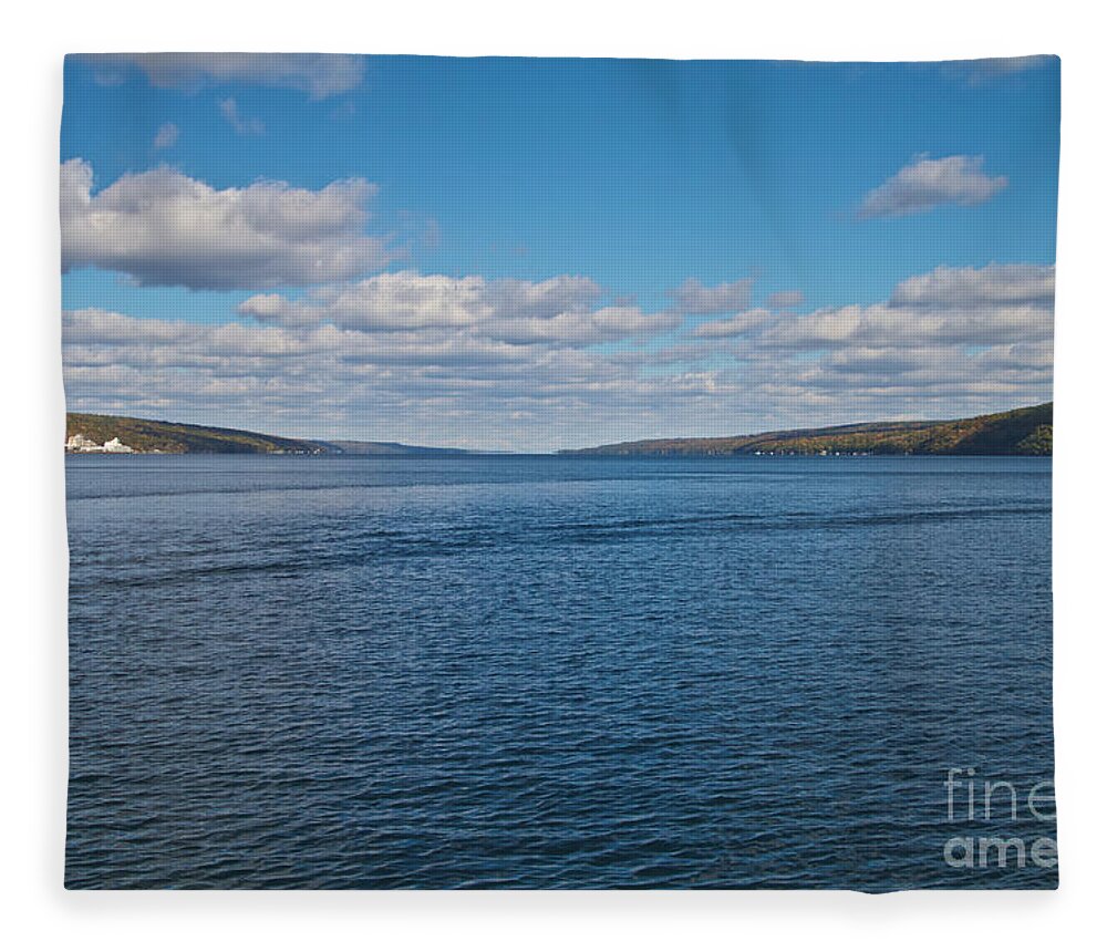 Seneca Lake Fleece Blanket featuring the photograph The Lake #1 by William Norton