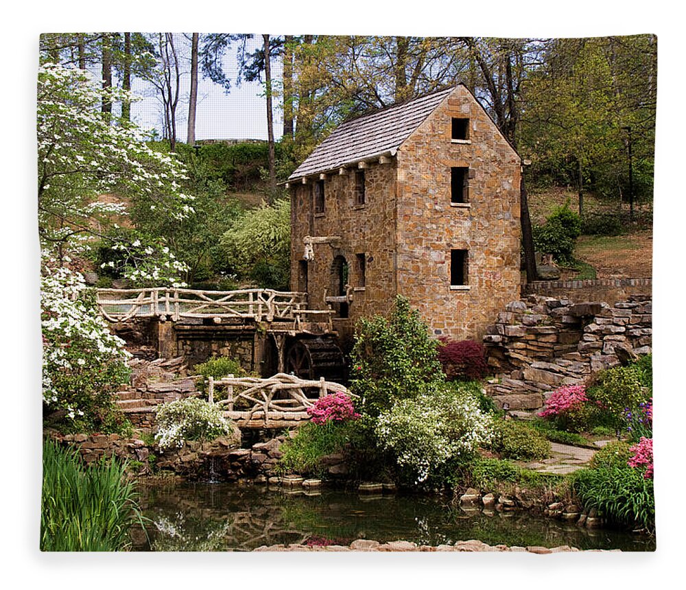 Ar Fleece Blanket featuring the photograph The Old Mill by Lana Trussell