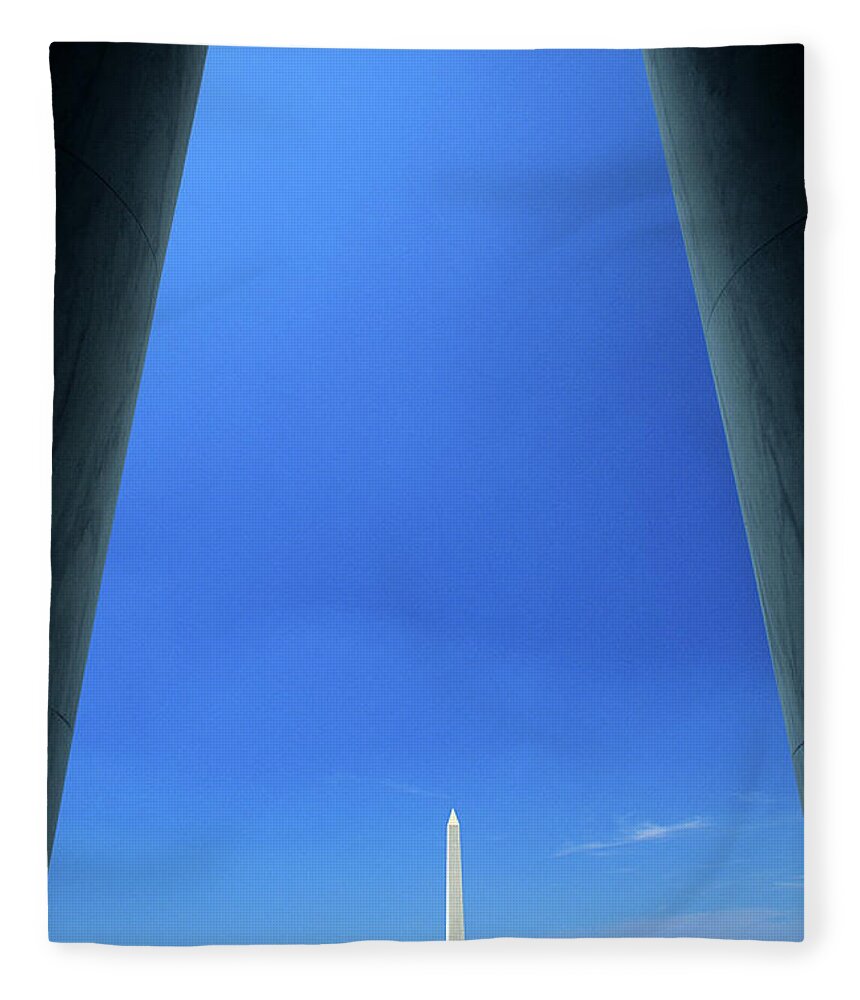 Tranquility Fleece Blanket featuring the photograph The Washington Monument #1 by Hisham Ibrahim