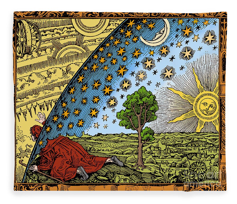 History Fleece Blanket featuring the drawing Where Heaven And Earth Meet 1888 by Science Source
