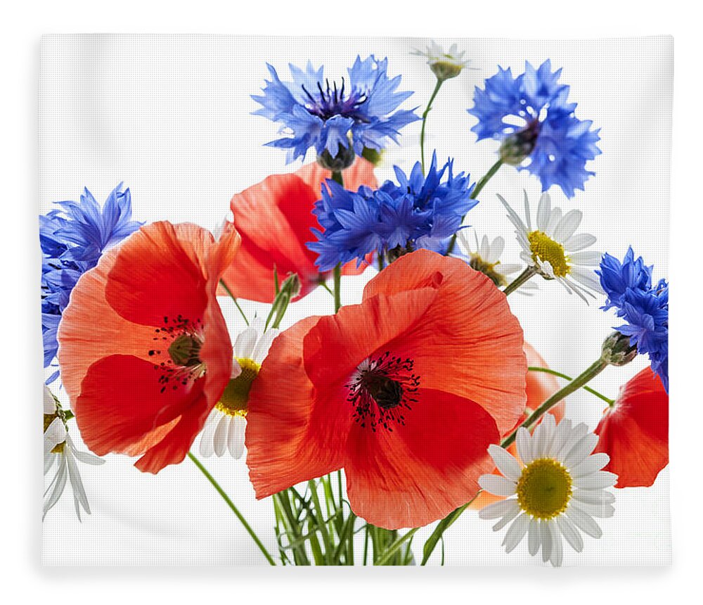 Flowers Fleece Blanket featuring the photograph Wildflower bouquet 1 by Elena Elisseeva